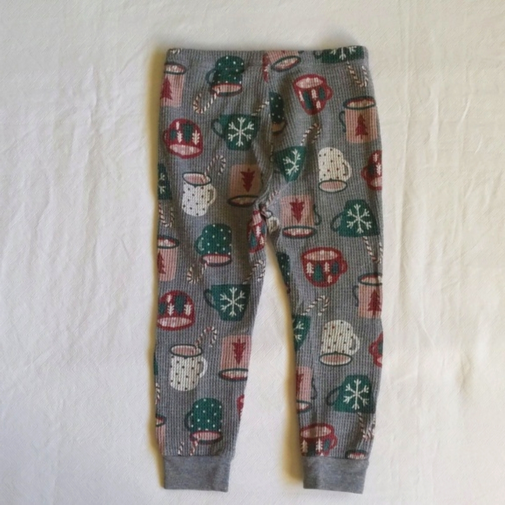 joe fresh hot cocoa thermal waffle knit pajamas matching set 2-3 yrs toddler - Picture 8 of 8